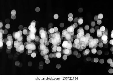 Black And White Bokeh Background.