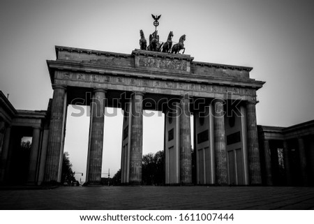 Similar – Partial view of Brandenburg Gate from bottom to top