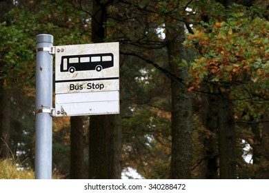 Black And White Bus Stop Sign