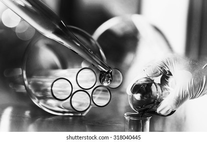 Black And White Chemistry Science Test Background