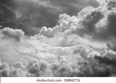 Black And White Clouds And Sky