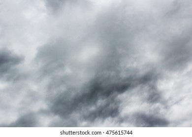 Black and white clouds and sky