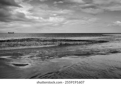 Black and white coastal landscape. Crimea, Black Sea - Powered by Shutterstock