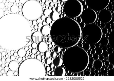 Black and white contrast bubbles 