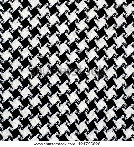 Black and White Cotton Texture, houndstooth pattern.