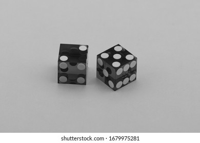 Black And White Dice Rolled Lucky Number Seven