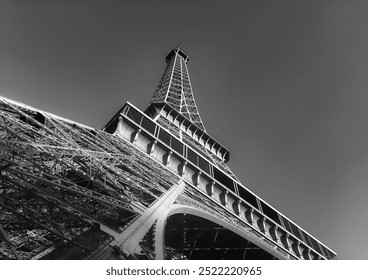 Black and White Eiffel Tower