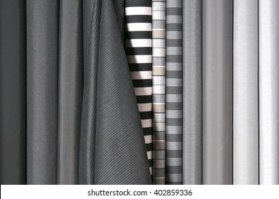 Black And White Fabric In Rolls