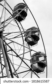 Black And White Ferris Wheel At The Sekaten Event In Yogyakarta, Indonesia