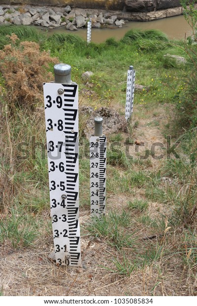 Black White Flood Level Depth Indicator Stock Photo (edit Now) 1035085834