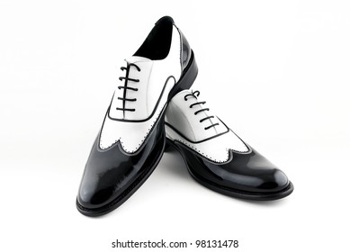 black and white shoes
