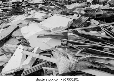 Black and white garbage
