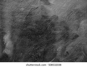 Black And White Hand Drawn Oil Texture Background