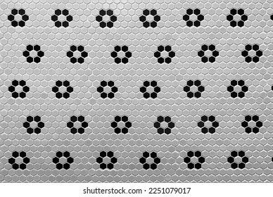 black and white Hexagonal Tile