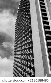 Black And White High Rise Building Corner View.