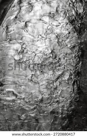 Black and white ice surface texture in winter