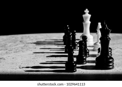 Black White Image Chess Pieces Shadow Stock Photo 1029641113 | Shutterstock