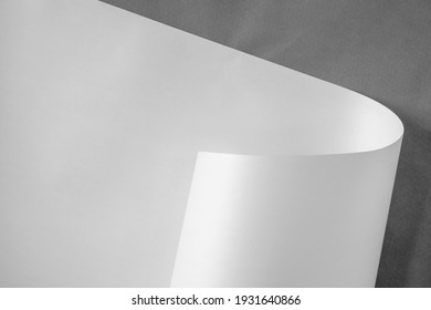 Black And White Image Of A Large Sheet Of White Paper.