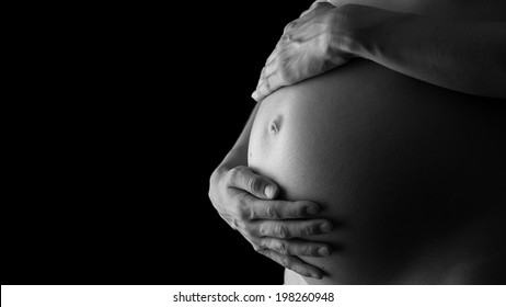 25,843 Black And White Pregnant Belly Images, Stock Photos & Vectors ...