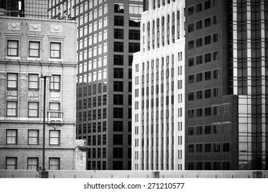 Black And White Images Of Dallas Texas Office Buildings