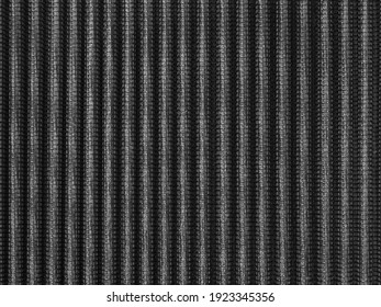 Black And White Industrial Abstract Background By Closeup Texture Of Car Airconditioner Puriflier Filter A Shiny Vertical Cured Shape Surface Of Metal Grid Frame With Micro Fiber Filter