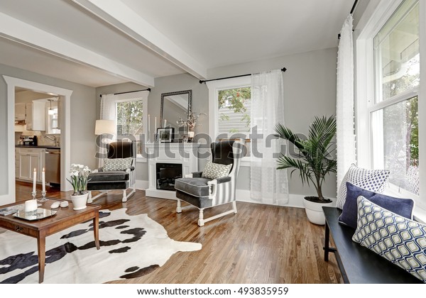 Black White Interior Luxury Living Room Stock Photo Edit