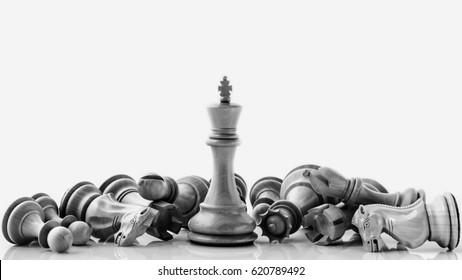 Black and White King and Knight of chess setup on dark background . Leader and teamwork concept for success. Chess concept save the king and save the strategy. - Shutterstock ID 620789492