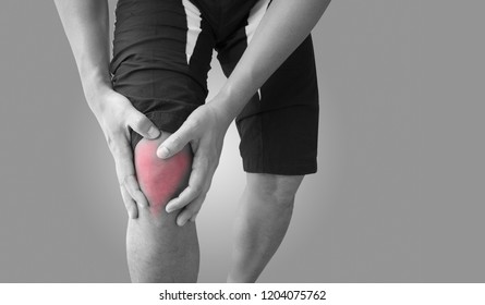 Black And White Knee Pain Medical Care