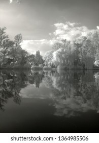 Black And White Lake In Near Infrared