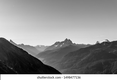 Black & White Mountain Range