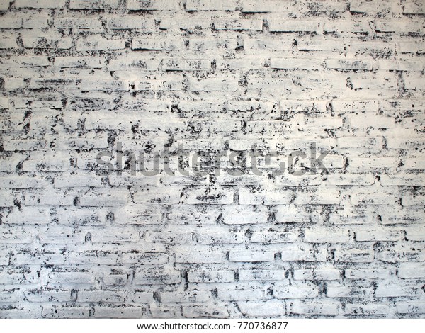 Black White Painted Interior Brick Wall Stock Photo Edit