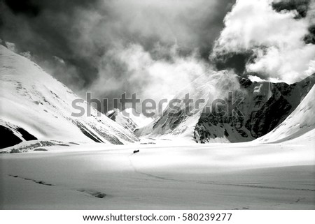 lonely mountain hut in the middle of nowhere I