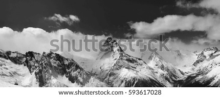 Similar – Foto Bild Bietschhorn mountain peak, view from Loetschenpass