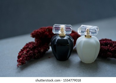 perfume in burgundy bottle