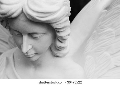 Black White Photo Angel Statue Eyes Stock Photo 30493522 | Shutterstock