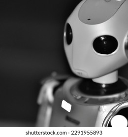 Black and white photo of artificial intelligence