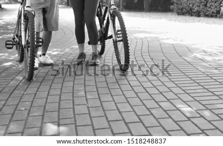 Similar – Image, Stock Photo TWO-WHEELER Human being