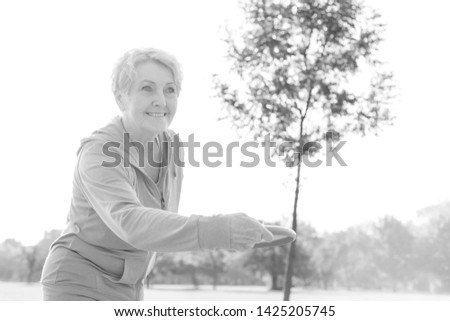 Similar – Senior woman in wheelchair laughing with her daughter