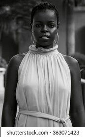 Black And White Photo Of A Kenyan Woman