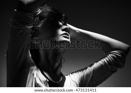 Similar – Image, Stock Photo Ray of Light Human being