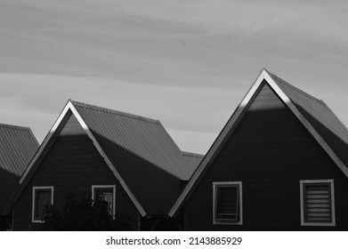 
black and white photography of houses in Chile