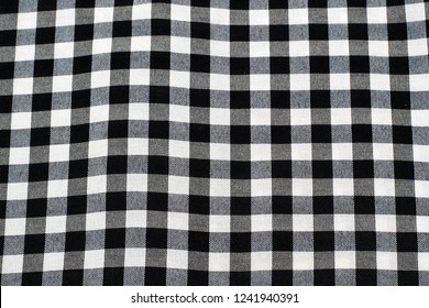 Black and white plaid fabric, seamless switching