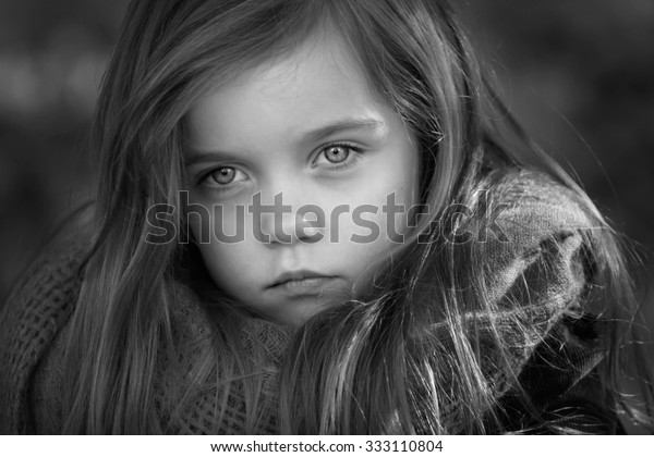 Black White Portrait Beautiful Young Girl Stock Photo 333110804 ...