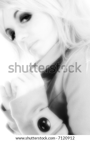 Image, Stock Photo lonely.lady Loneliness