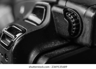 black and white prosumer camera