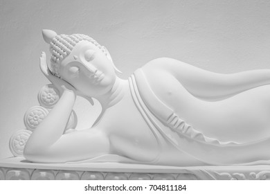 Black And White Reclining Buddha