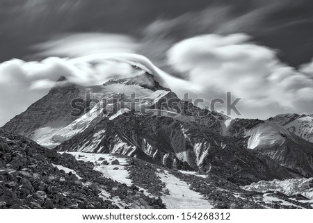 Similar – Image, Stock Photo View of the Bavarian mountains in front of clouds and sky