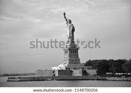 Black and White shot of the Statue of Liberty