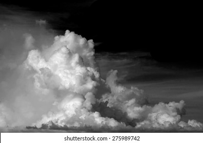 Black And White  Sky With Clouds
