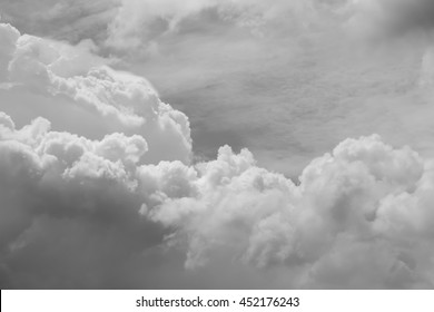 Black And White Sky With Clouds